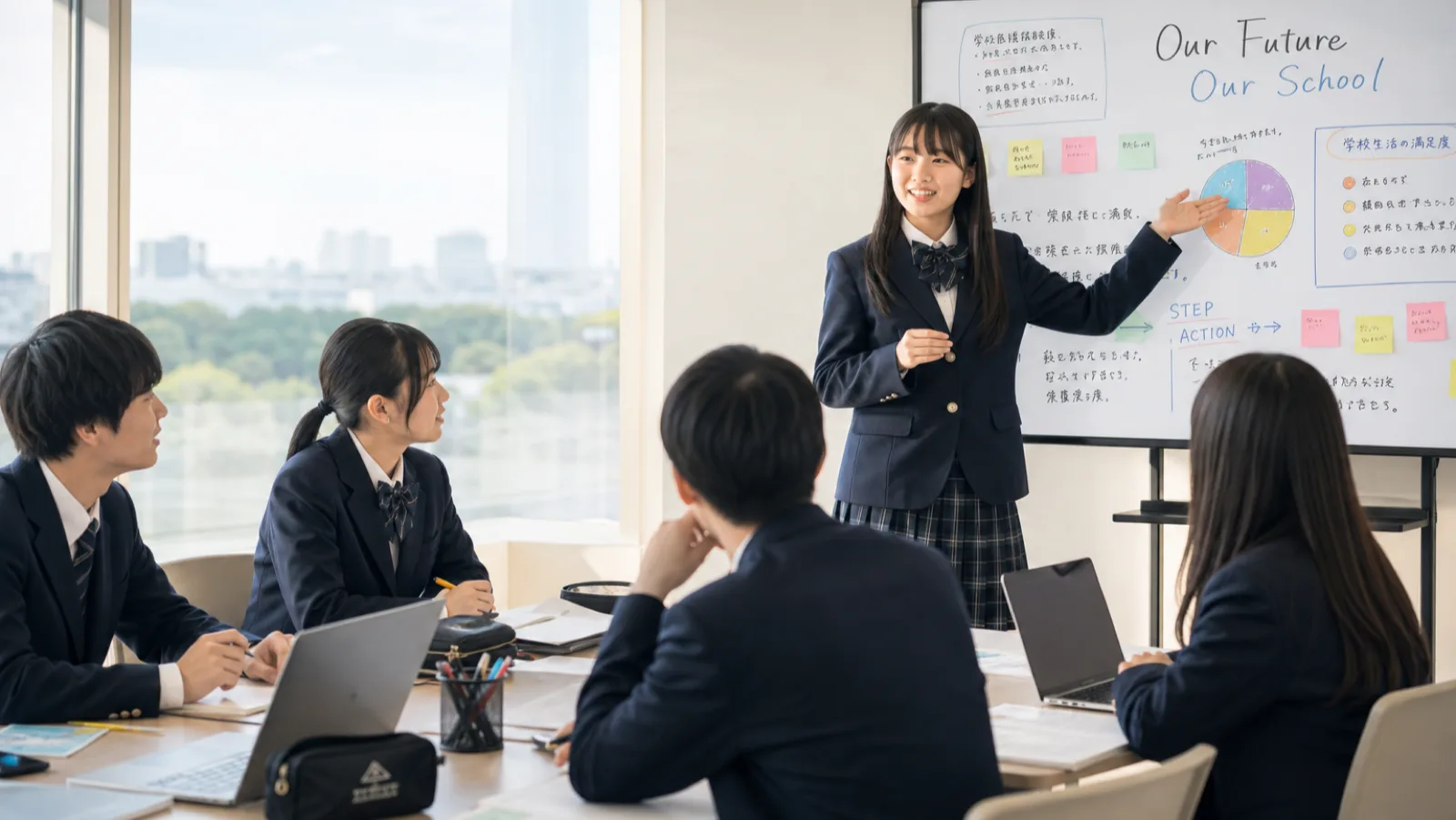 受講生が発表に取り組む様子